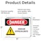 Signmission Sodium Hypochlorite Danger Sign, Vinyl Decal, 5in W x 3.5in L, 2PK OS-2PACK-DS-D-35-L-1577 - alternate 2
